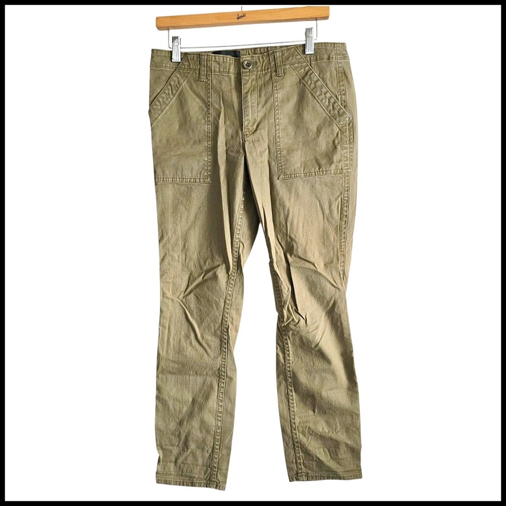 J. Crew Utility Pants Straight Leg‎ Olive Green Casual Size 8